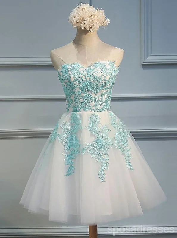 Sweetheart Green Lace Homecoming Prom Dresses, Affordable Sweet 16 Dresses, CM355 Vintage Lace Dress