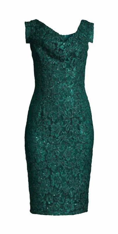 Jackie O Green Sequin Dress Sequin Dress Fit