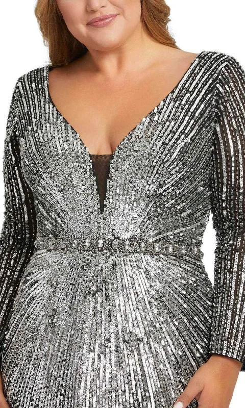 Mac Duggal 5176 - Sequin Long Sleeve Evening Gown Party Wear Sequin