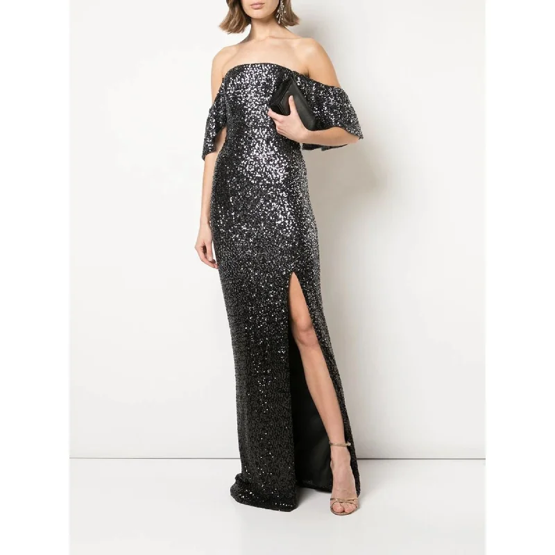 Ombre Sequin Column Gown Sexy Sequined Dress